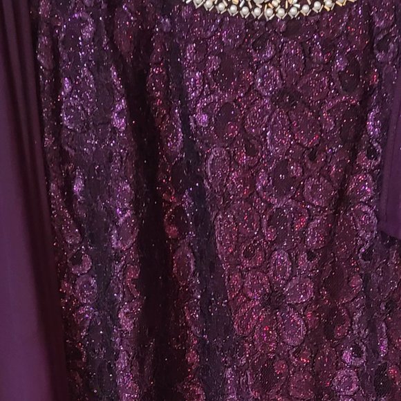 R&M collection party dress 14 size plum color - Picture 8 of 8